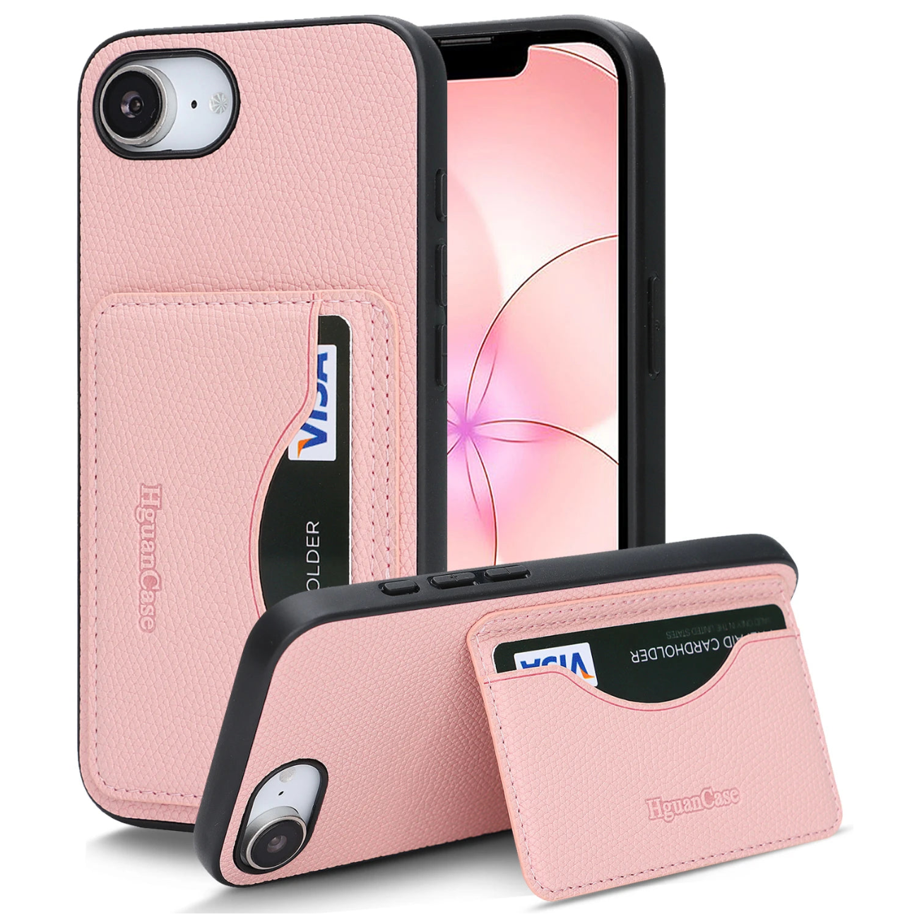 Luxury Shockproof Leather Case with Card Holder for iPhone 17e