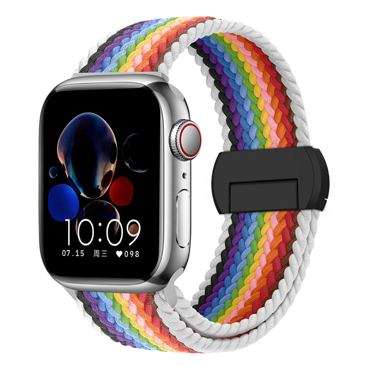 Stretchable Braided Solo Loop with Magnetic Closure for Apple Watch