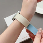 Premium Magnetic Lychee Pattern Silicone Watchband for Samsung Galaxy Watch 8 / Galaxy Watch 8 Classic