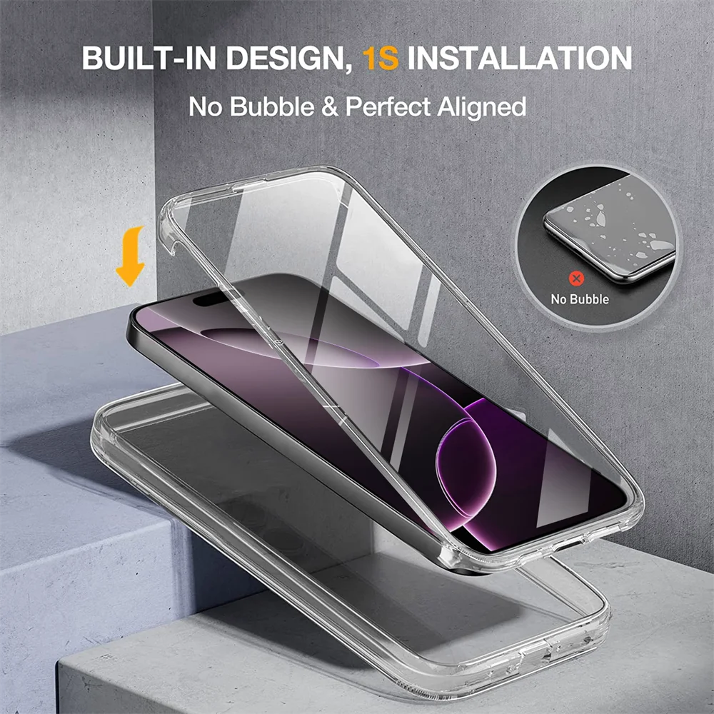 Full Protection Clear Shockproof Armor Bumper Case for iPhone 17 Series