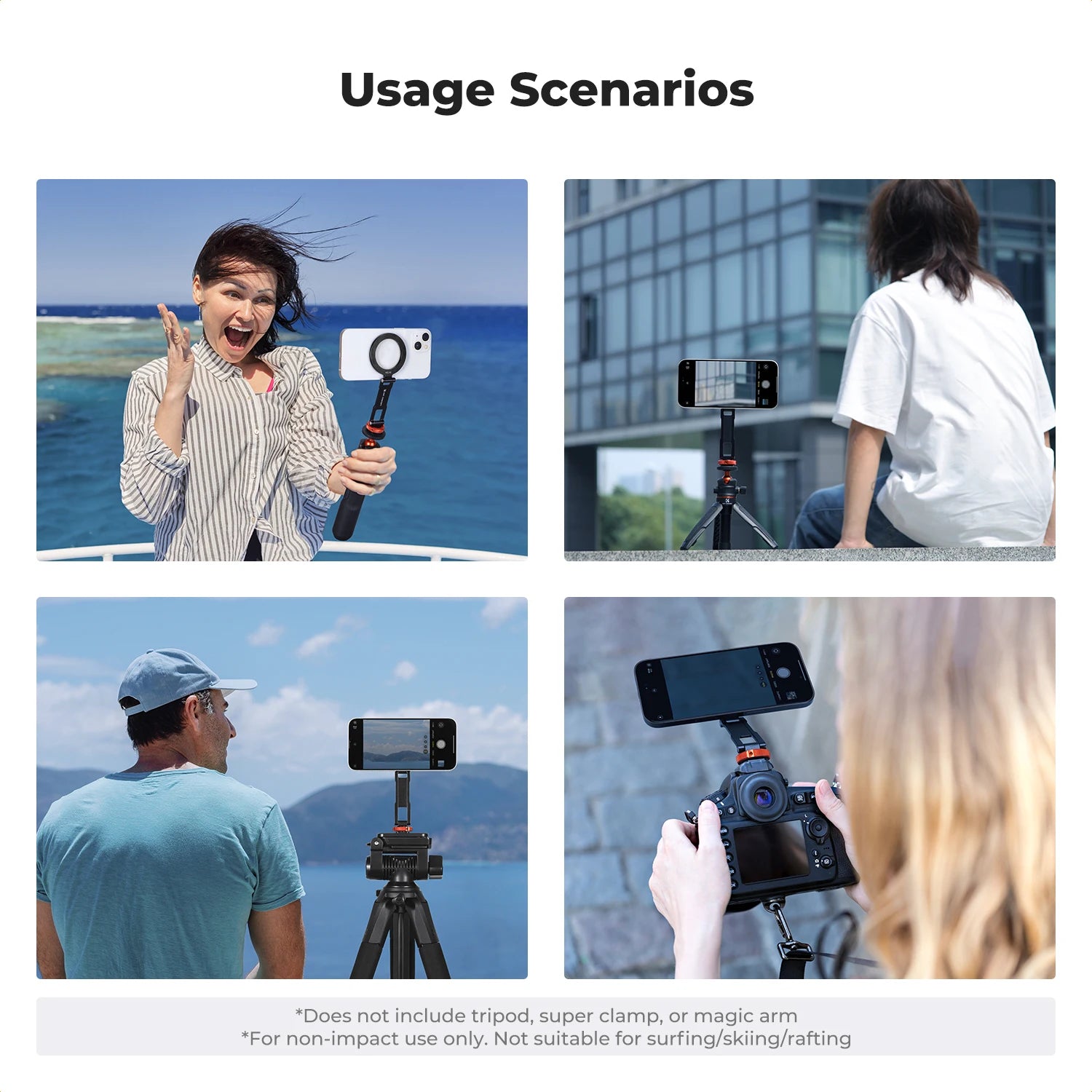 K&F Concept Adjustable Magnetic Phone Mount for Camera Cold Shoe