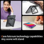 iPad Pro M4 (2024) Acrylic Case with Shockproof Protection & Metal Kickstand Grip