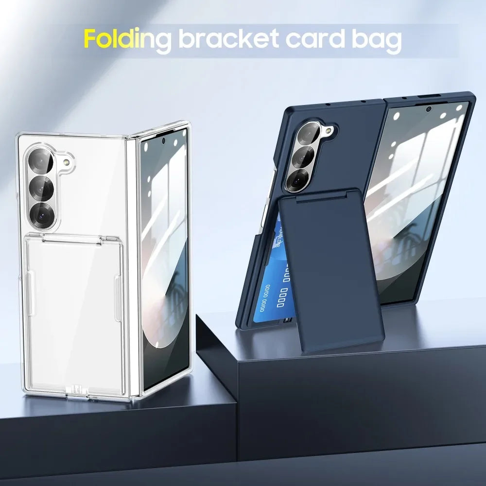 Shockproof Wallet Phone Case with Card Slot for Samsung Galaxy Z Fold 6