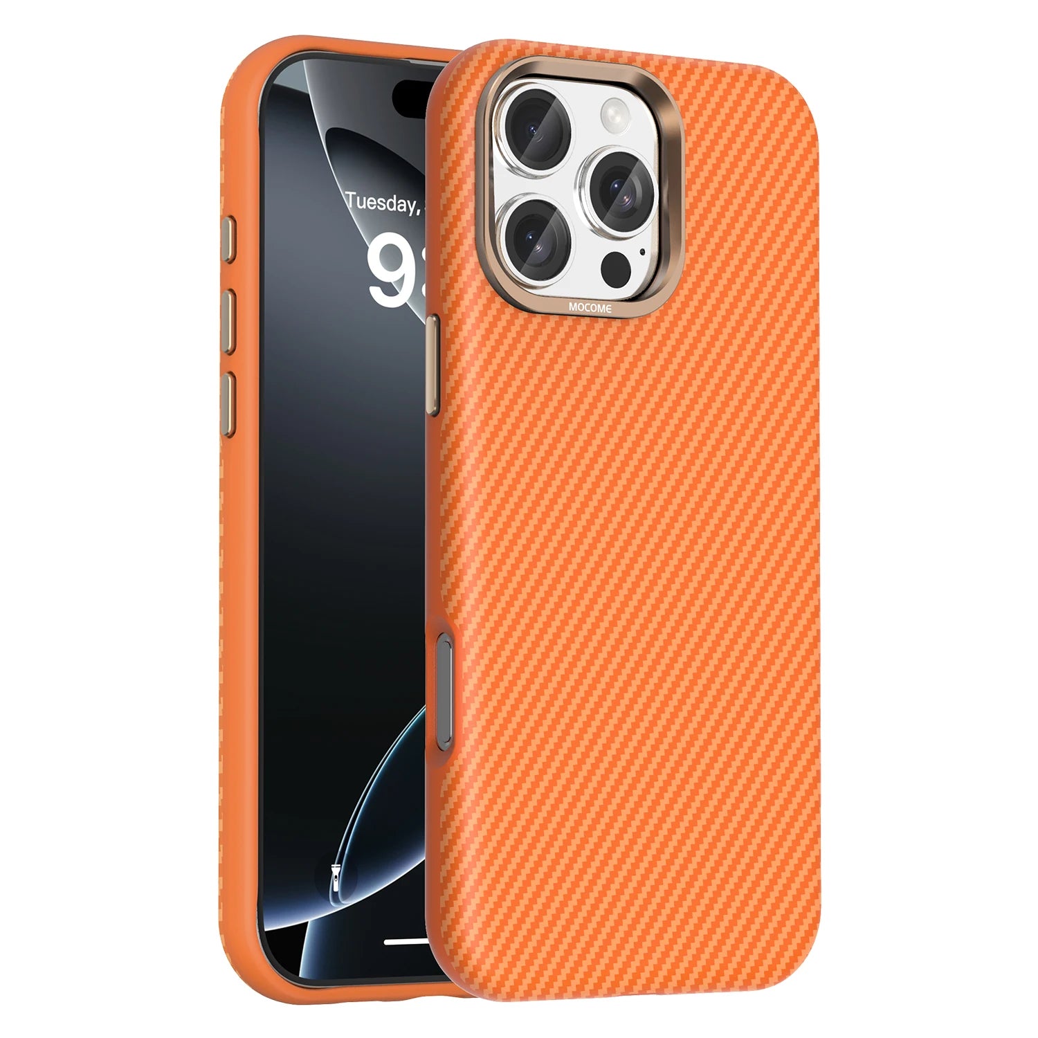 Business MagSafe Carbon Fiber Leather Case for iPhone 16 Series