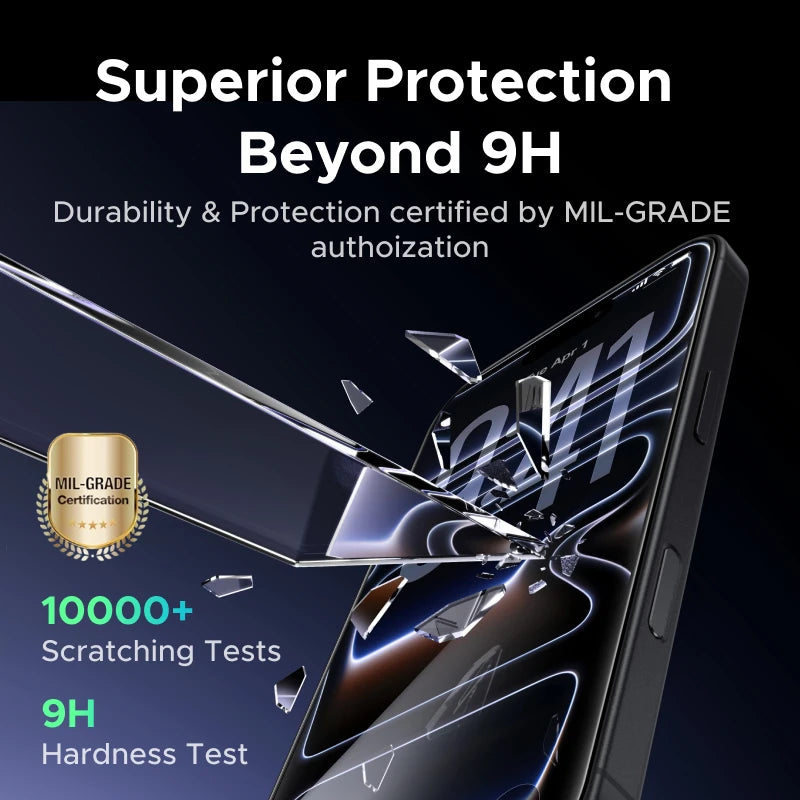Full-Screen 9H Tempered Glass Screen Protector for iPhone 18 Series