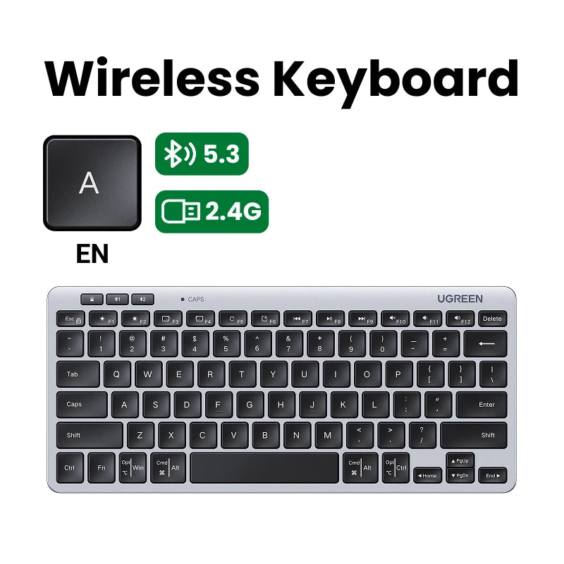 UGREEN 78-Key Bluetooth and 2.4G Wireless Keyboard