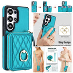 Crossbody Leather Wallet Case with Wrist Lanyard for Samsung Galaxy S26 Series