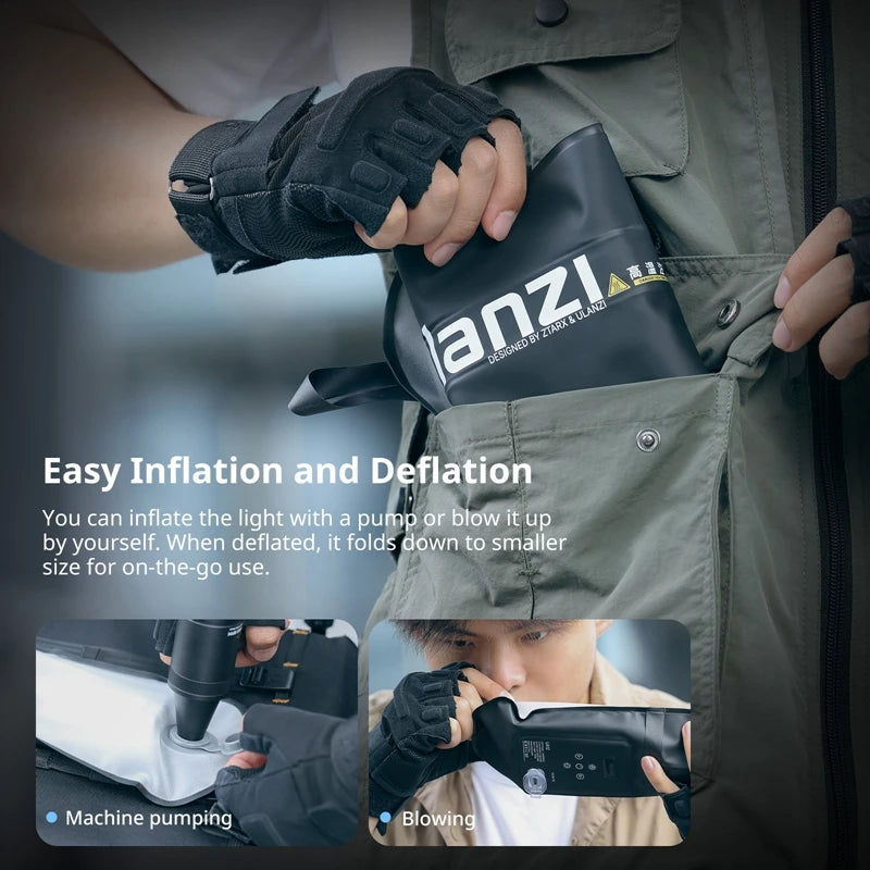 Ulanzi 12W Portable Air Tube Bi-Color Fill Light 2700K-6500K