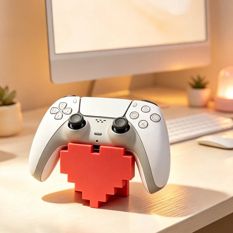 Heart-Shaped Anti-Slip Game Controller Stand