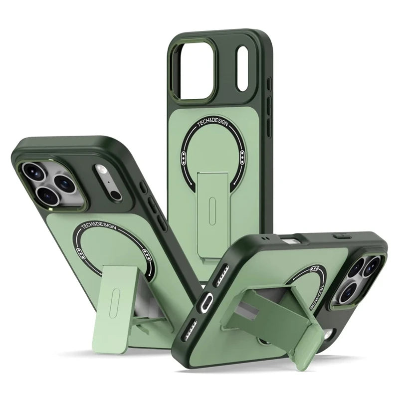 Durable Matte MagSafe Case with Built-In Stand for iPhone 17 Series