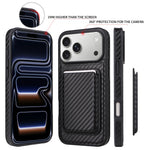 MagSafe Compatible Leather Case with Detachable Card Holder for iPhone 17 Series