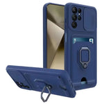 Samsung Galaxy S25 Series Luxury Magnetic Case with Sliding Camera Cover & Ring Holder