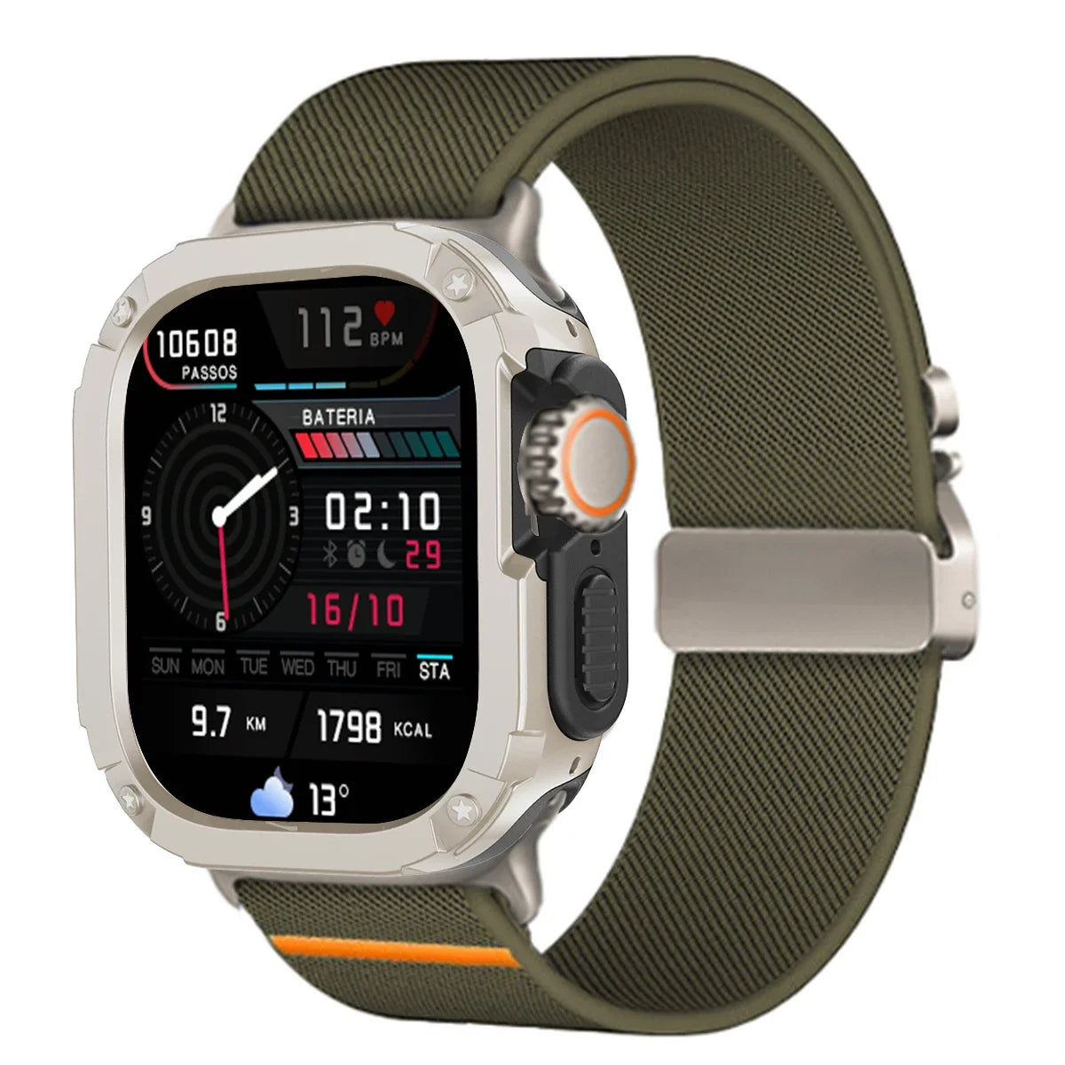 Protective Case and Nylon Sport Strap for Apple Watch