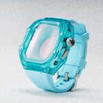 Luxury Transparent Protective Case with Silicone Strap for Apple Watch Ultra