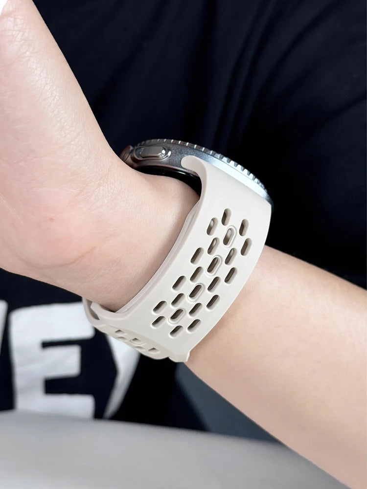 Breathable Rubber Wristband for Samsung Galaxy Watch 8 & Galaxy Watch 8 Classic