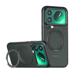 Shockproof Frosted PC TPU Magnetic Case with 360-Degree Rotating Ring Holder for Xiaomi 17 Series