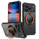 Shockproof Matte Stripe Armor Hard MagSafe Case for iPhone 17 Series