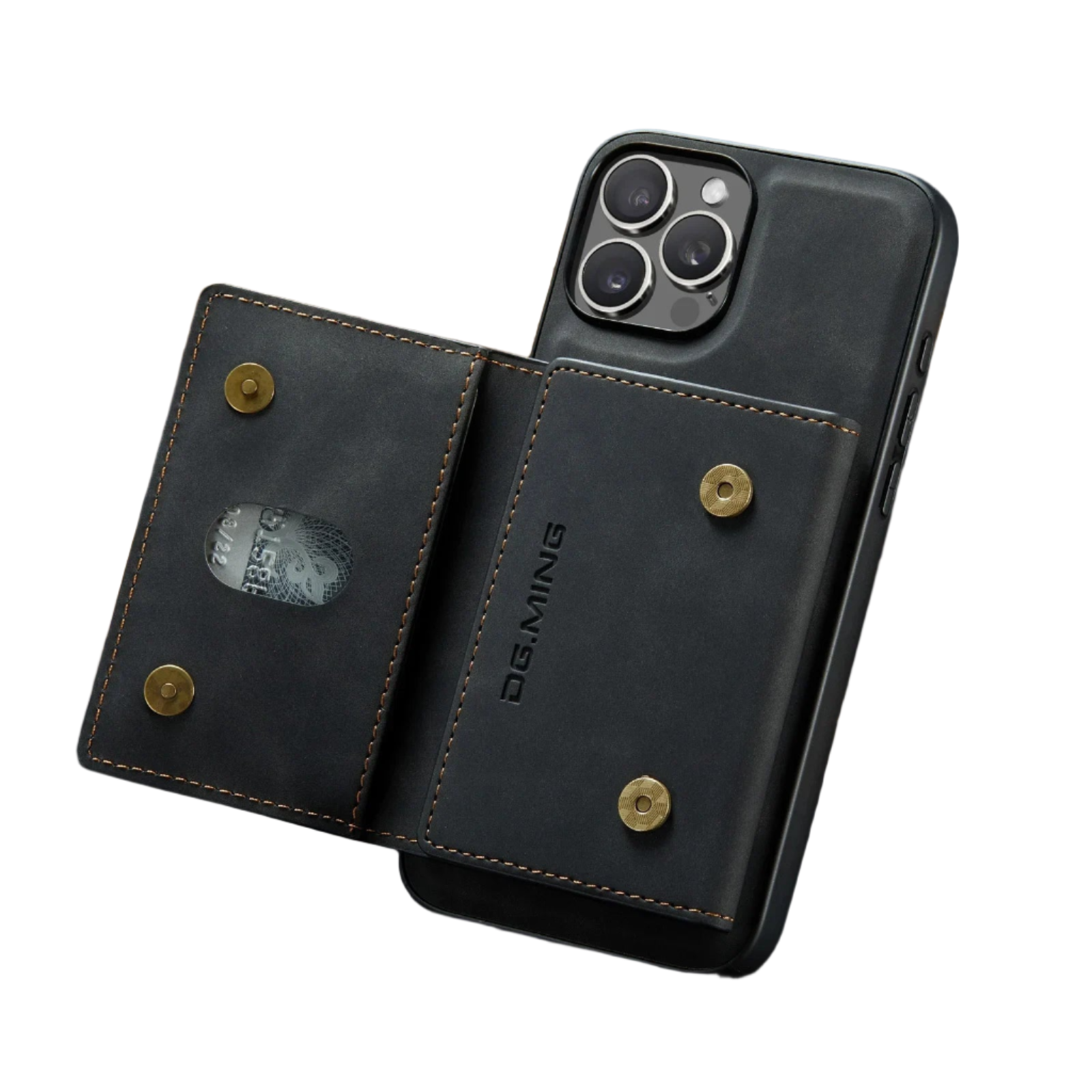 2-in-1 Detachable Magnetic PU Leather Wallet Case for iPhone 16 Series