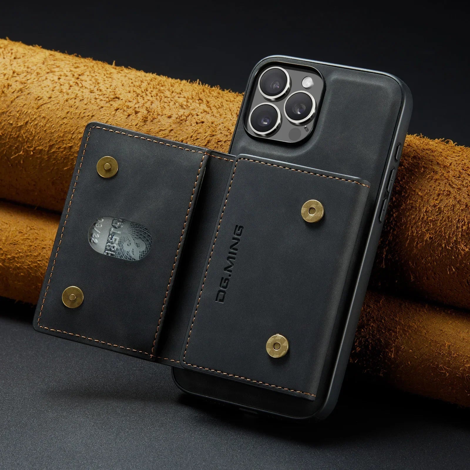 2-in-1 Detachable Magnetic PU Leather Wallet Case for iPhone 16 Series