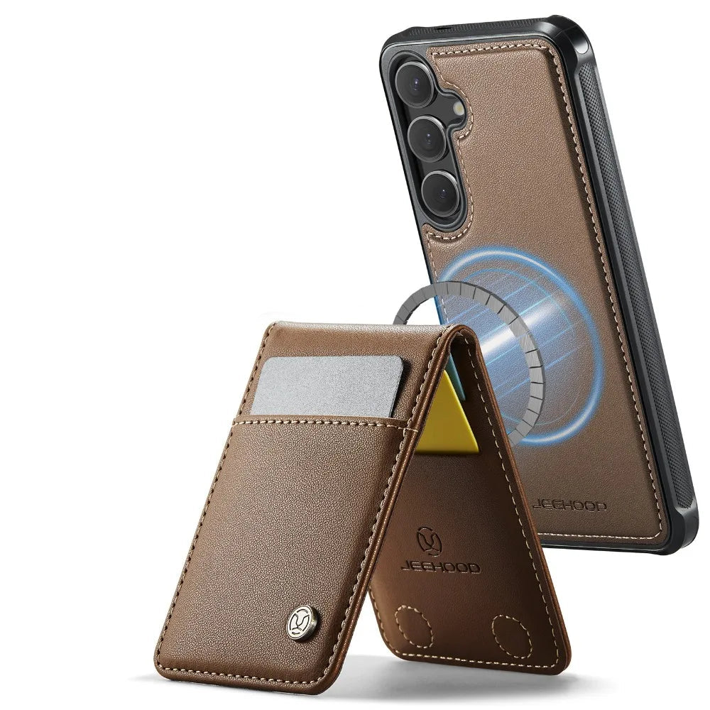 Samsung Galaxy S25 Series Detachable Wallet Case with RFID-Blocking Card Holder