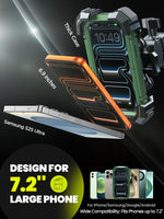 Universal Motorcycle Phone Mount with Shock Absorption Holder