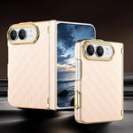 Leather Hinge Protection Case with Raised Camera Ring for iPhone Duo