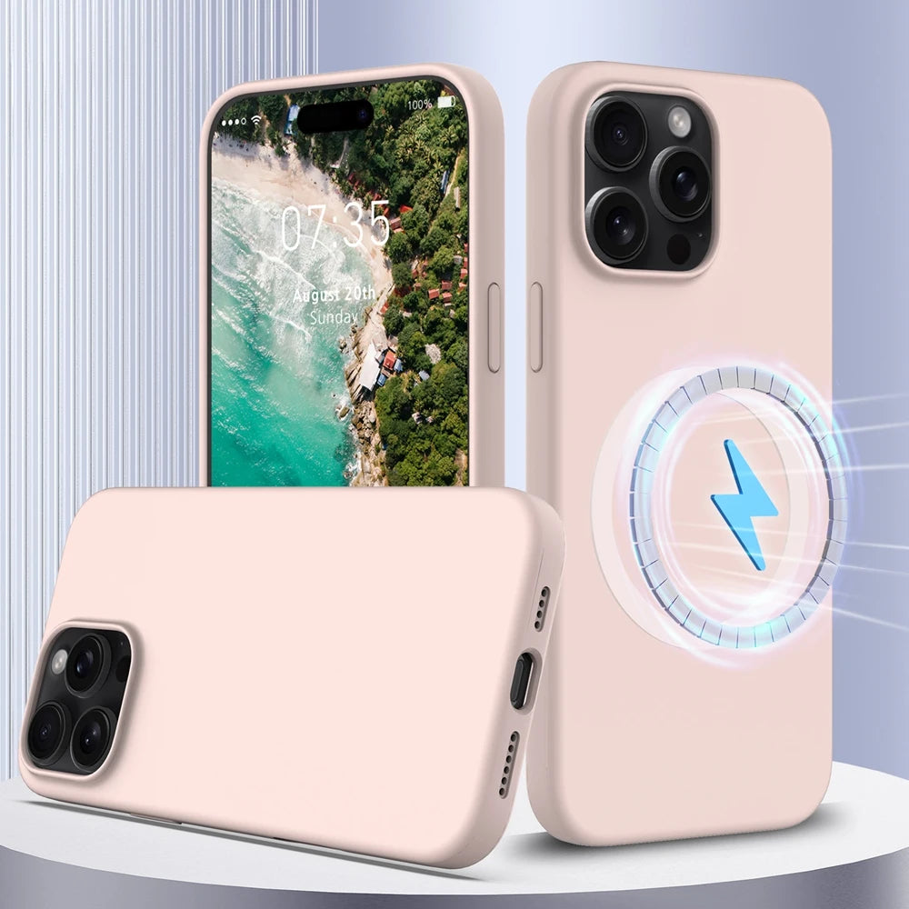 MagSafe-Compatible Silicone Protective Case for iPhone 17 Series
