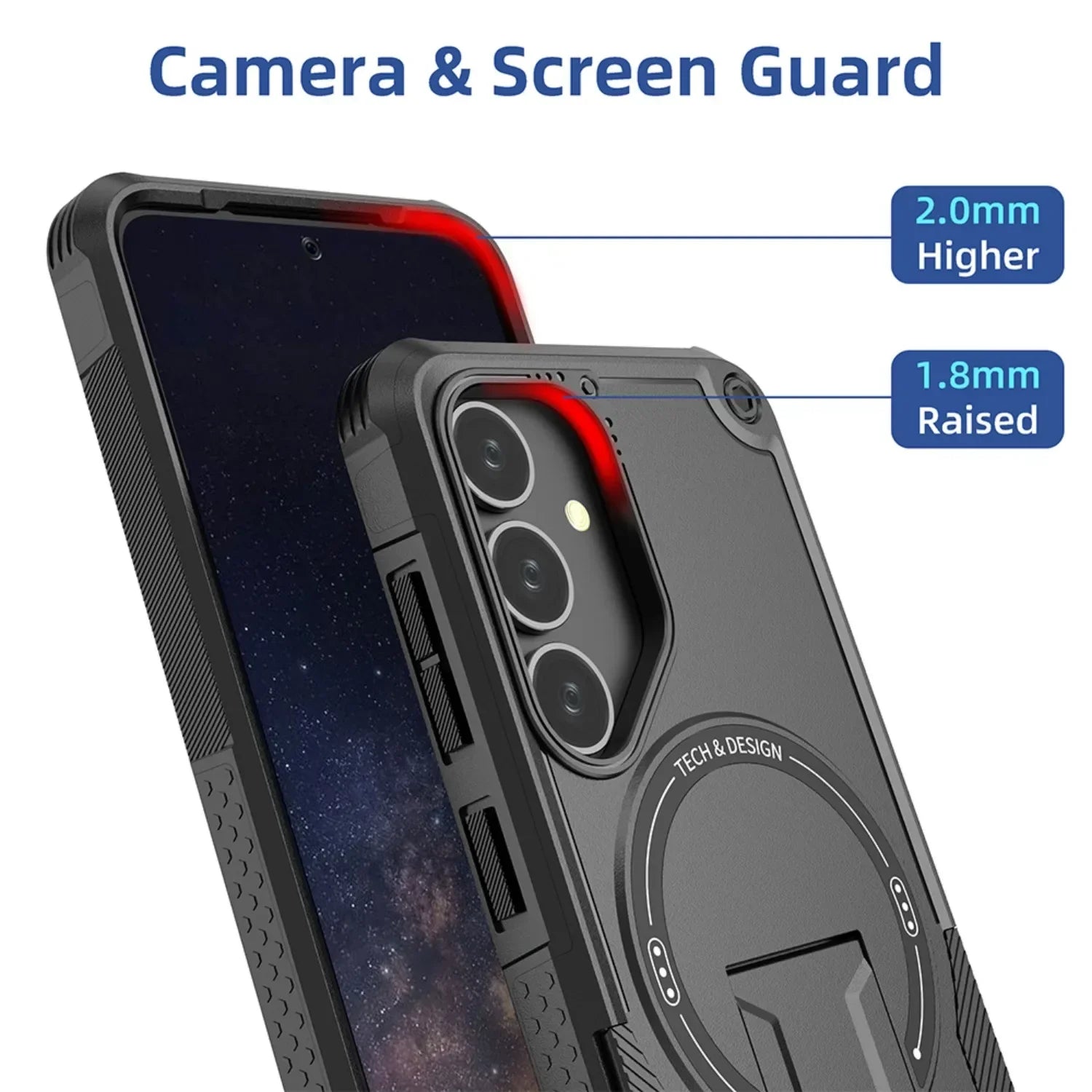 Hard Magnetic Case with Invisible Stand for Samsung Galaxy S25 Series