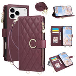 Premium Crossbody Zipper Leather Flip Case for iPhone 17 Series