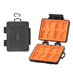 24-Slot Memory Card Storage Case with Carabiner