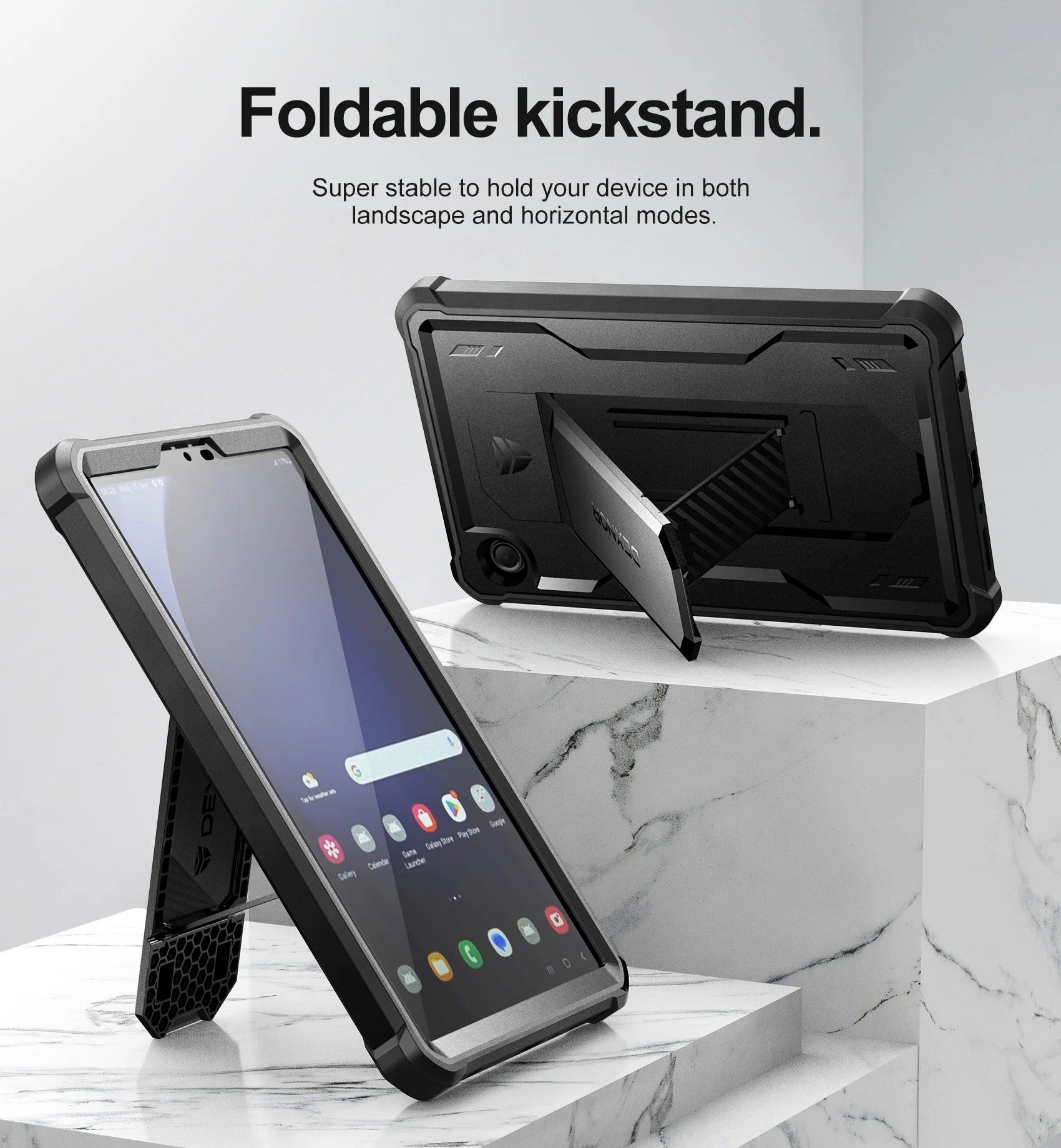 Samsung Galaxy Tab A9 Heavy Duty Shockproof Full Body Protective Cover with Built-in Screen Protector