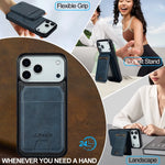 iPhone 17 Series Leather MagSafe Case with Removable Card Cover