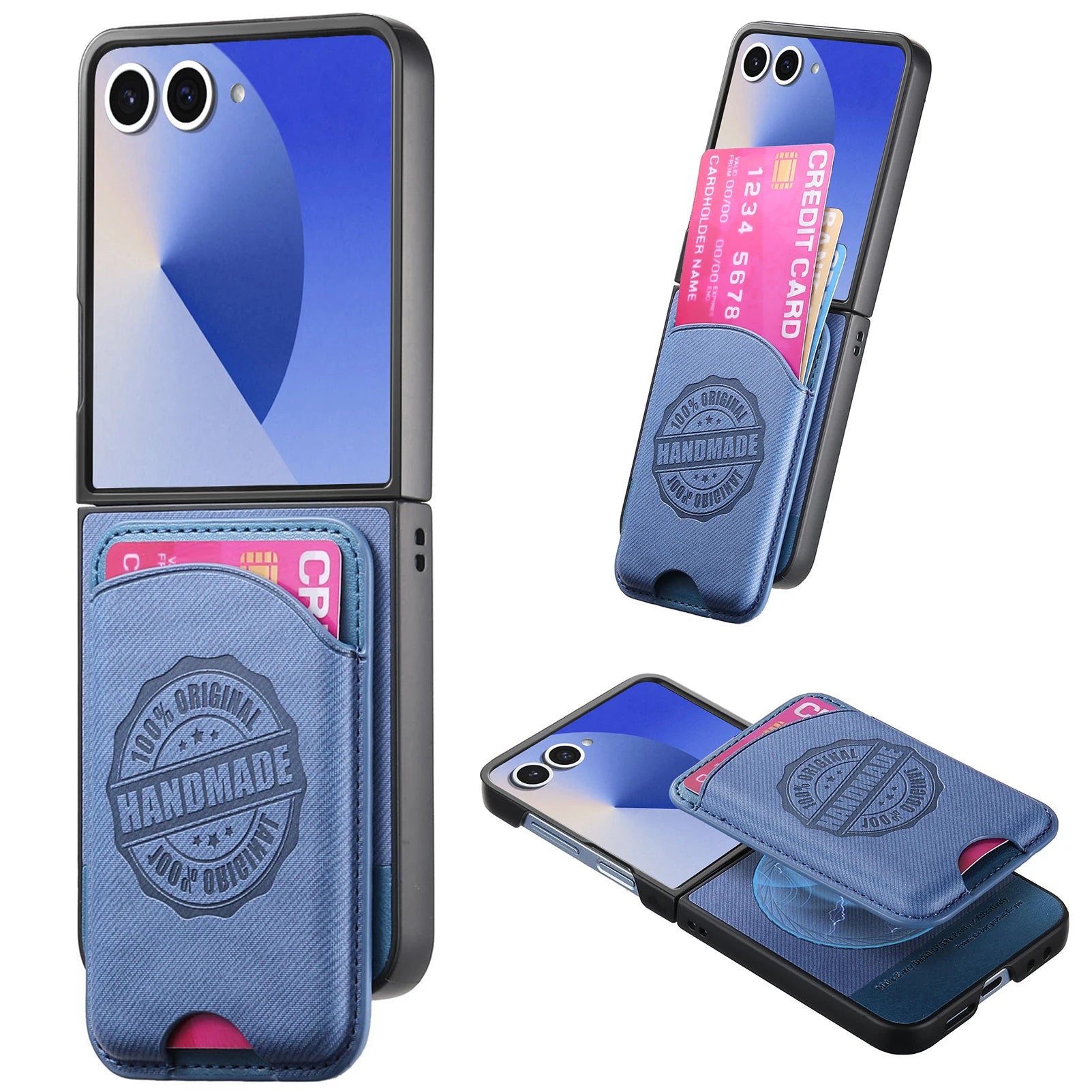 Samsung Galaxy Z Flip 7 Cowboy Style Magnetic Wallet Case with Detachable Bag