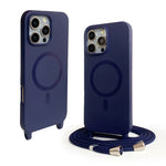 Soft TPU Silicone Crossbody Lanyard MagSafe Case for iPhone 15 Series
