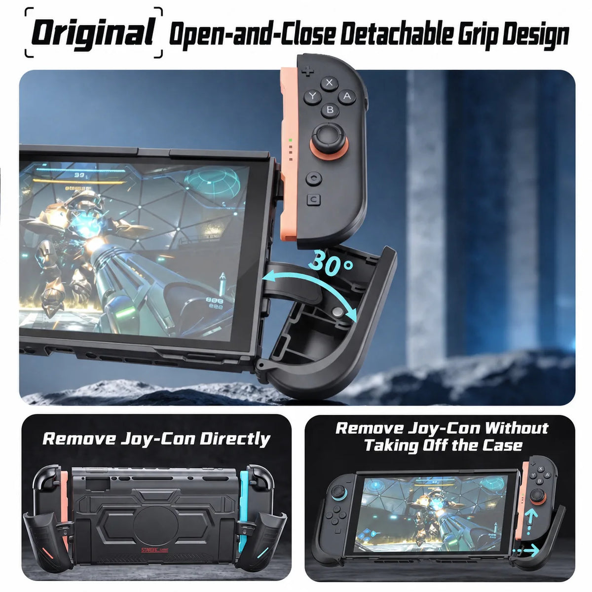 Dock-Compatible Magnetic Snap-On Protective Case for Nintendo Switch 2