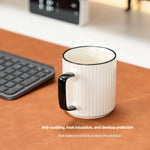Reversible Leather and Cork Desk Mat Mouse Pad