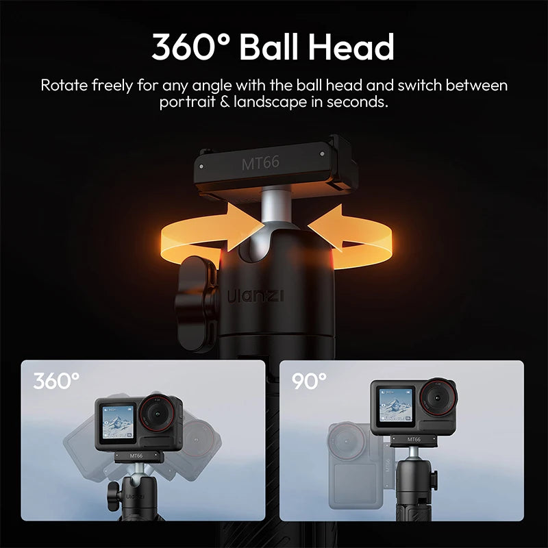 Ulanzi MT66 ClipMate Tripod with Action Connector and Velcro Strap