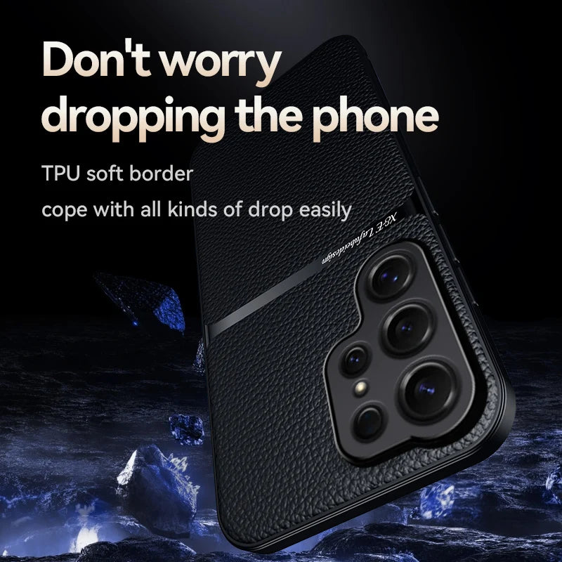 Ultra-Thin Magnetic PU Leather Case for Samsung Galaxy S26 Series
