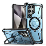 Samsung Galaxy S24 Series Heavy-Duty Hard Shell Magnetic Case with Kickstand