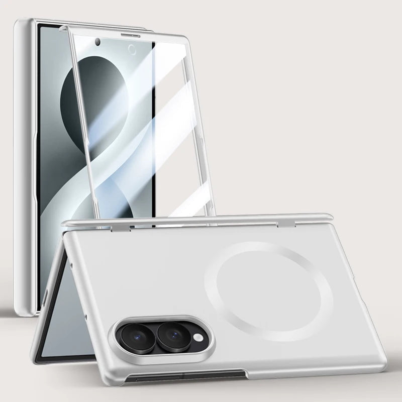 Skin-Feel Magnetic Case with Integrated Screen Protector for Samsung Galaxy Z Fold 8