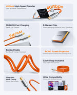 ORICO 240W Braided USB-C Cable