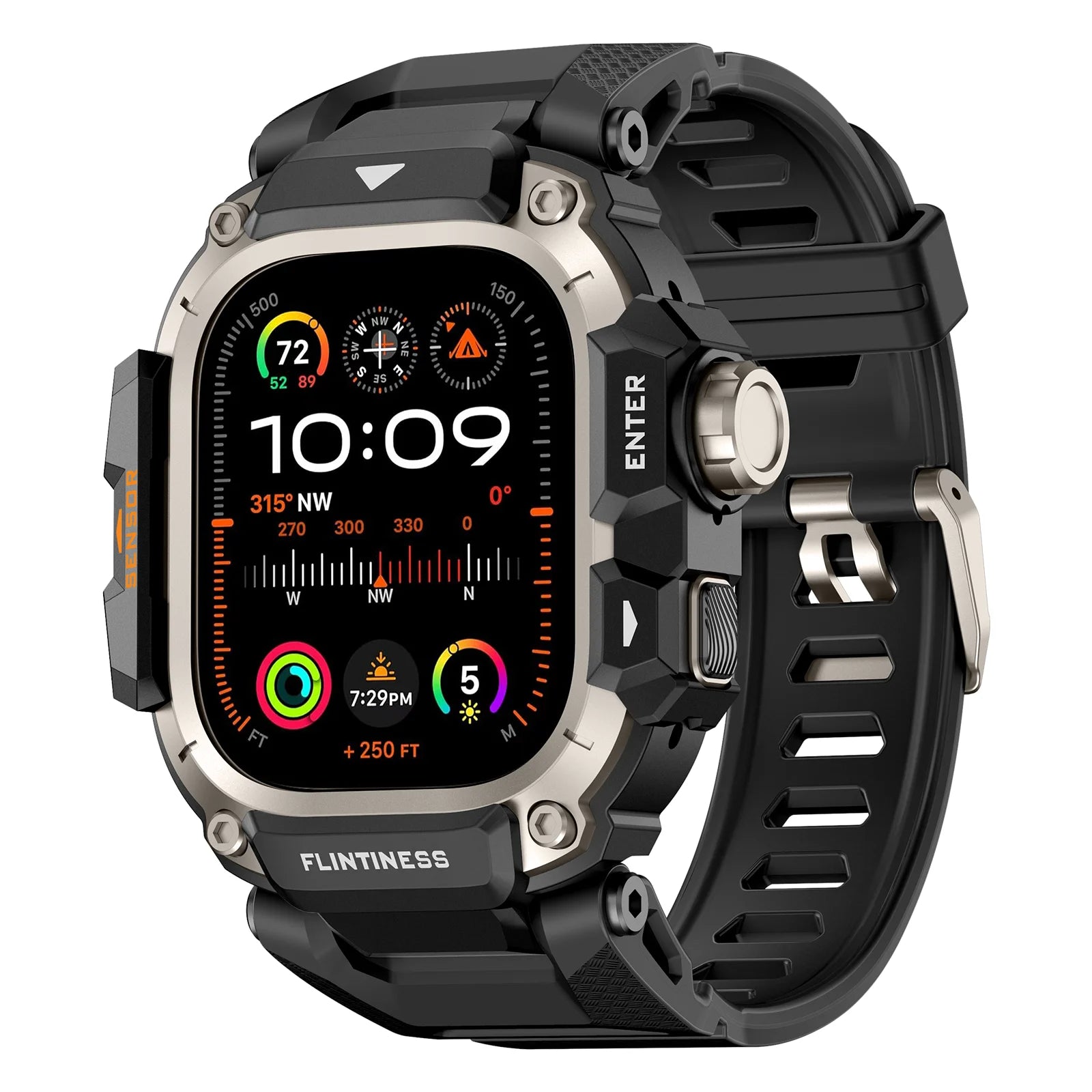 Shockproof Rugged Strap with Bumper Case for Apple Watch Ultra 2