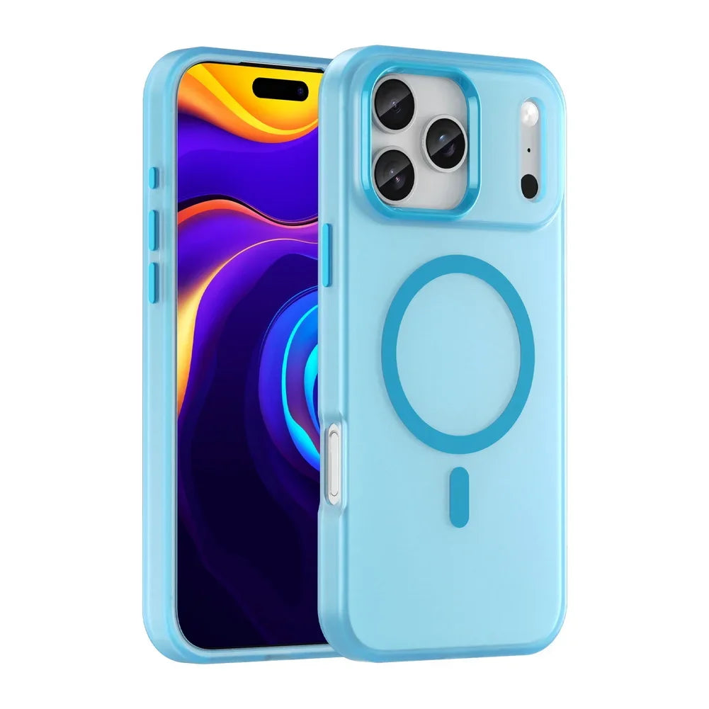 Luxury Shockproof Matte Bumper MagSafe Case for iPhone 17 Series