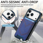 Fashion Jeans-Style Leather Wallet Case for iPhone 17 Series