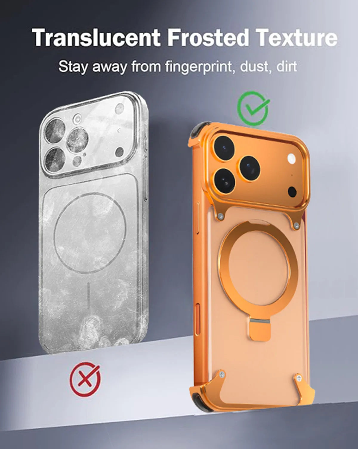 Durable Aluminum Alloy Shockproof Magnetic Case with Ring Holder for iPhone 17 Series