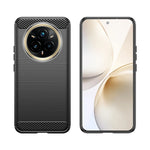 Shockproof Carbon Fiber Pattern Silicone Case for Realme 14 Pro Plus