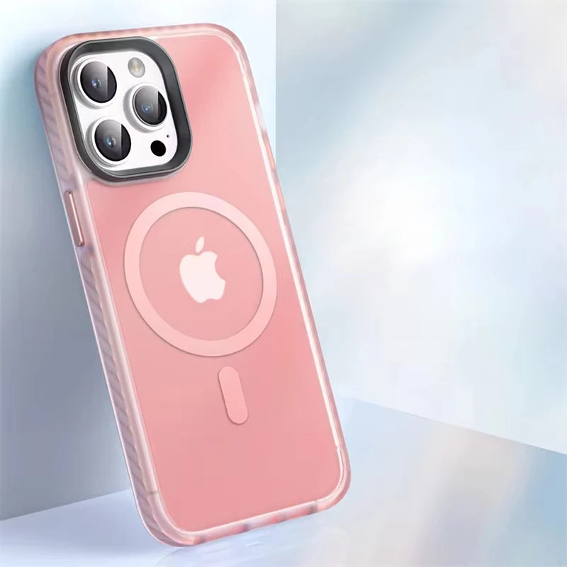Durable Matte Translucent MagSafe Armor Case for iPhone 15 Series