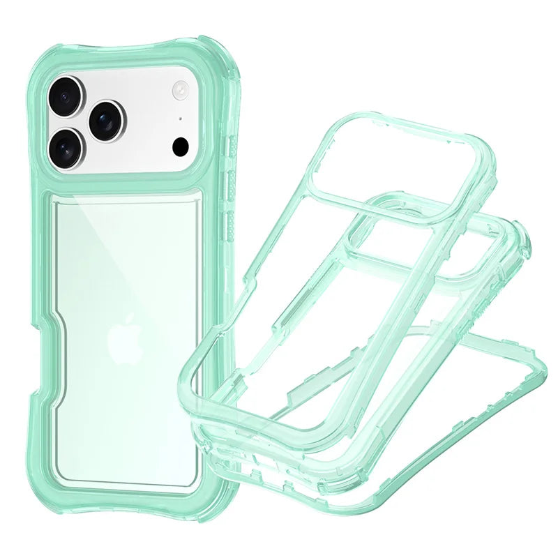 Drop-Resistant Clear Armor Case with Four-Corner Airbags for iPhone 17 Series