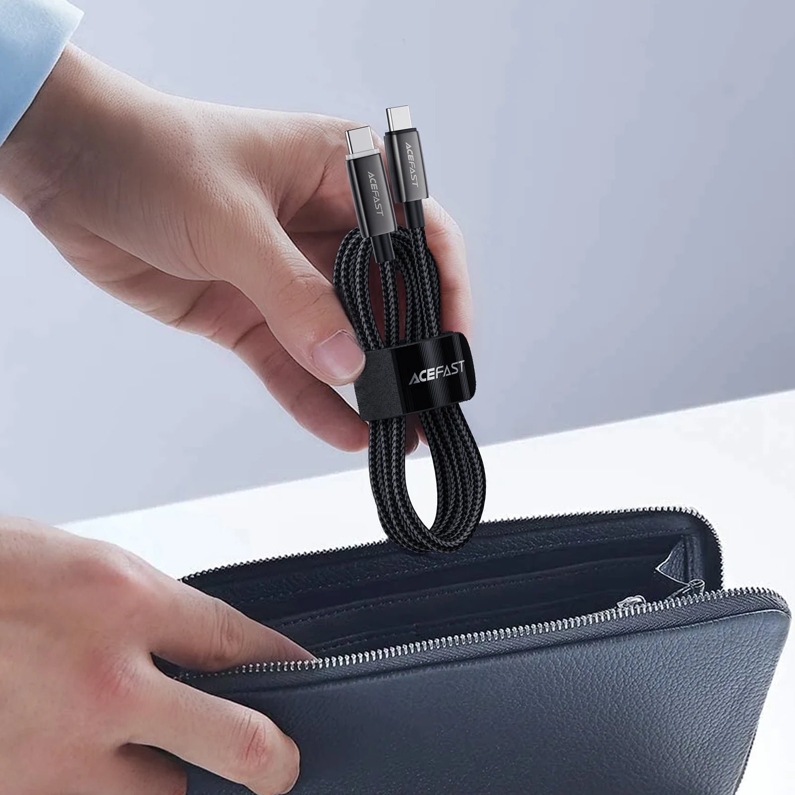 ACEFAST C23-03 60W USB-C to USB-C Intelligent Power-Off Charging Data Cable.