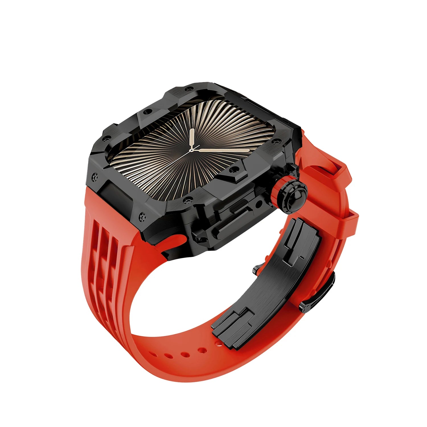 Luxury Stainless Steel Case & Silicone Strap Modification Kit for Apple Watch Series 10 (46mm)